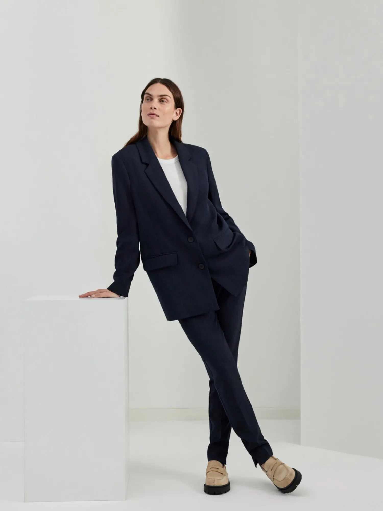 Cheap Selected Oversized Single-Breaster Blazer Rita Dark Sapphire