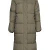 Outlet Les Soeurs Padded Maxi Coat Kelvin Khaki