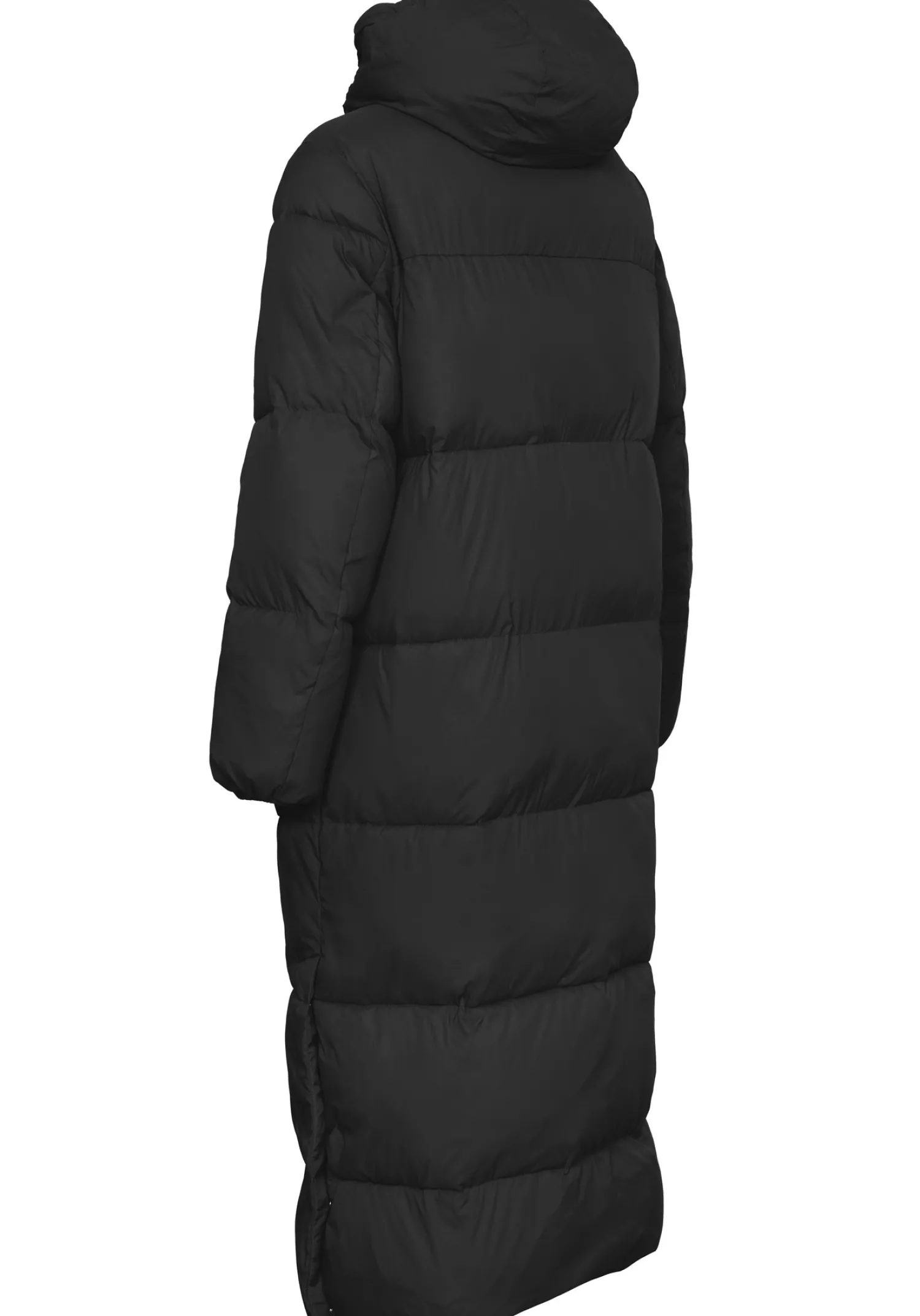 Cheap Les Soeurs Padded Maxi Coat Kelvin Black