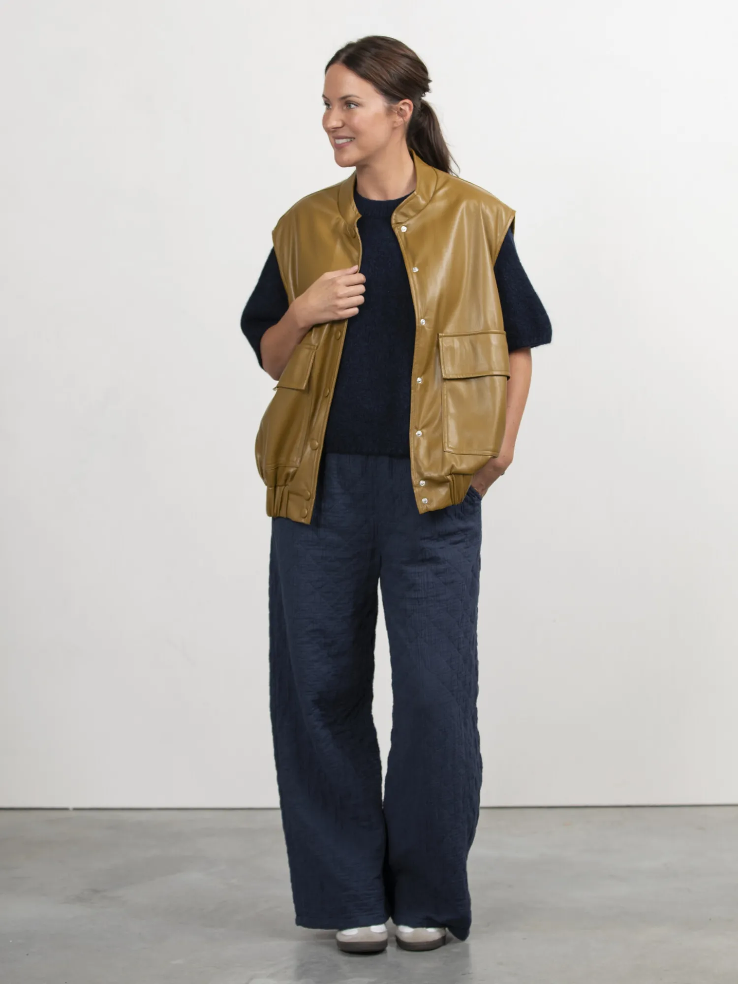 Flash Sale Le Marais Quilted Broek Jenny Navy