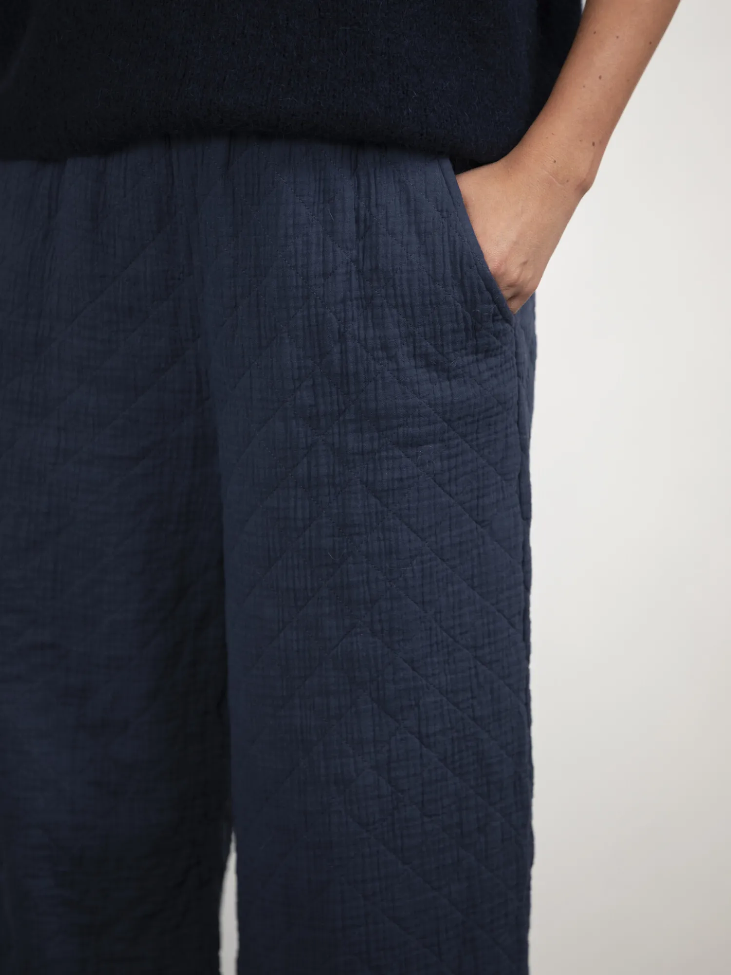 Flash Sale Le Marais Quilted Broek Jenny Navy