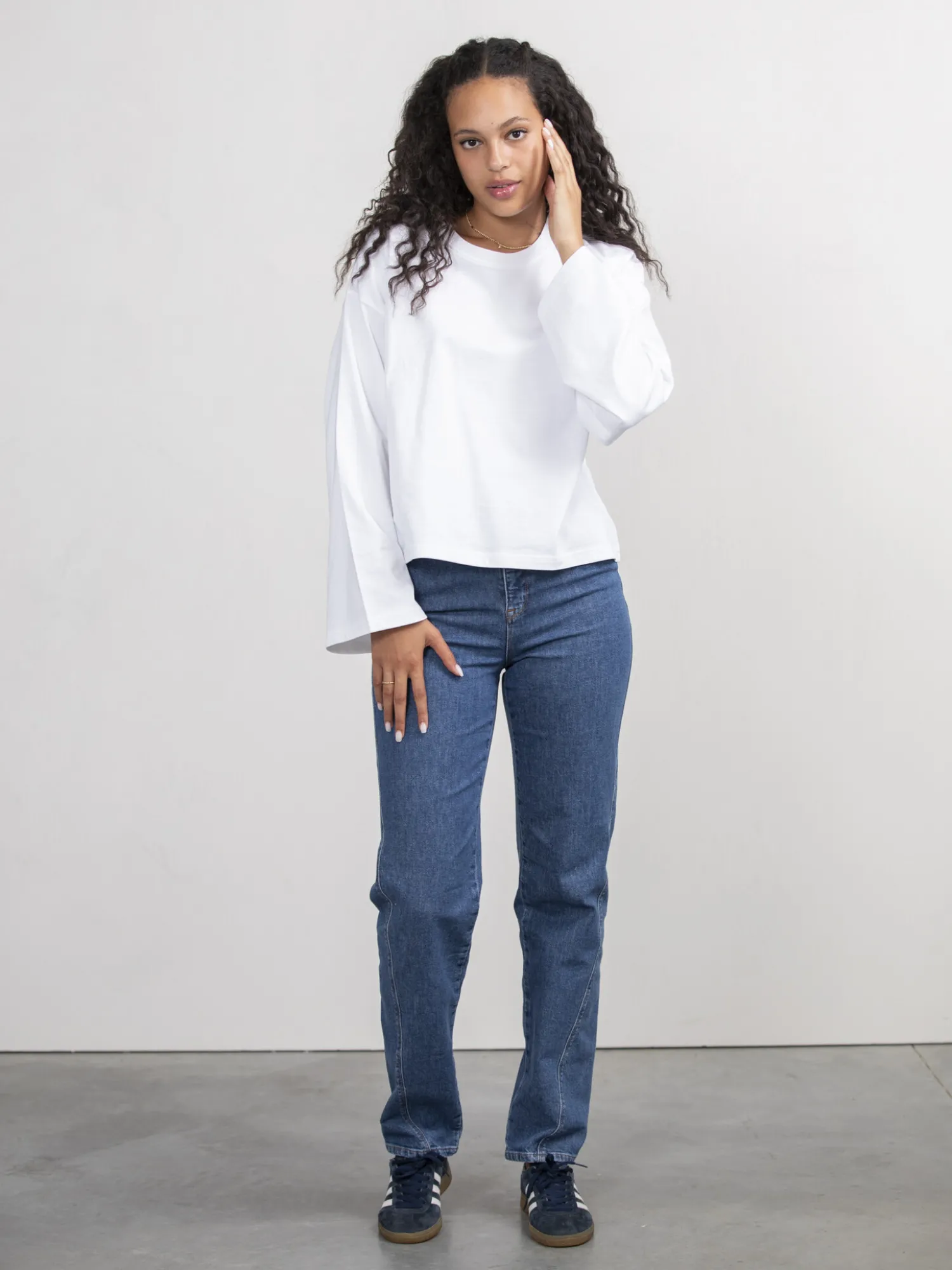 New Selected Rechte Jeans Naomi Medium Blue Denim