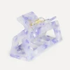 Clearance Les Soeurs Resin Haarspeld Rechthoekig Purple/White