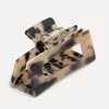 Online Les Soeurs Resin Hair Clip Rectangle Light Tortue