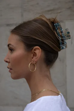 Hot Les Soeurs Resin Hair Clip Rectangle Ocean