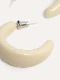 Online Les Soeurs Resin Oorbellen Set Melly White