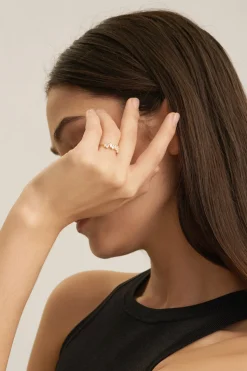 Clearance Les Soeurs Ring Chloe Baguette Gold