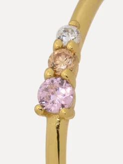 Fashion Les Soeurs Ring Chloe Vintage Triple Stone Pink Gold