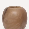 Flash Sale Les Soeurs Ronde Alabaster Kaarsenhouder (Extra Large) Tabac