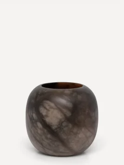 Cheap Les Soeurs Ronde Alabaster Kaarsenhouder (Medium) Tabac