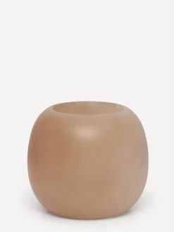 New Les Soeurs Ronde Alabaster Kaarsenhouder (Large) Tabac