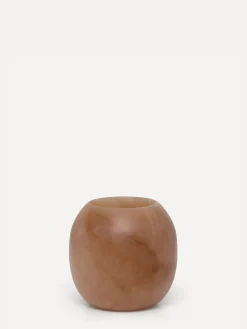 Outlet Les Soeurs Ronde Alabaster Kaarsenhouder (Small) Tabac