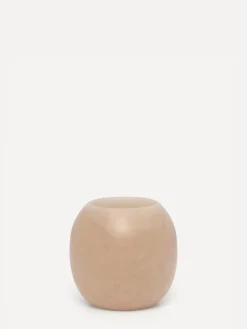Outlet Les Soeurs Ronde Alabaster Kaarsenhouder (Small) Tabac