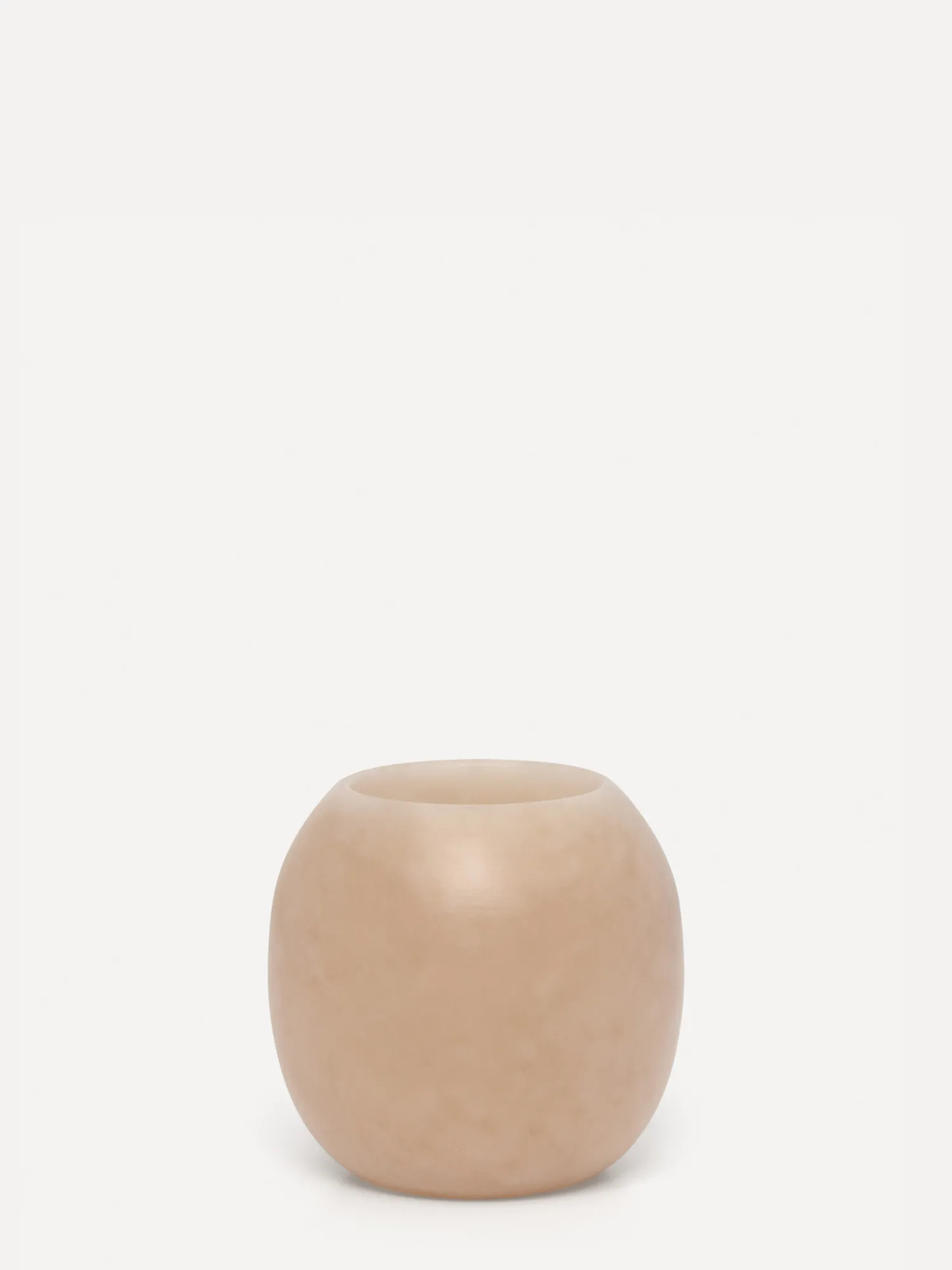 Outlet Les Soeurs Ronde Alabaster Kaarsenhouder (Small) Tabac