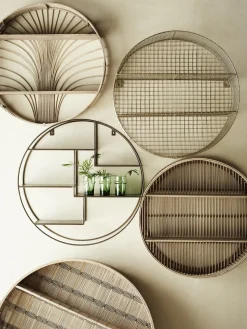 Shop Madam Stoltz Ronde Bamboo Schap Dark Natural