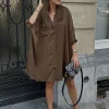 Discount Les Soeurs Satijn Blousejurk Mason Brown