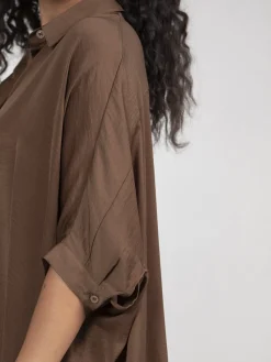 Discount Les Soeurs Satijn Blousejurk Mason Brown