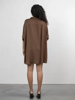 Discount Les Soeurs Satijn Blousejurk Mason Brown