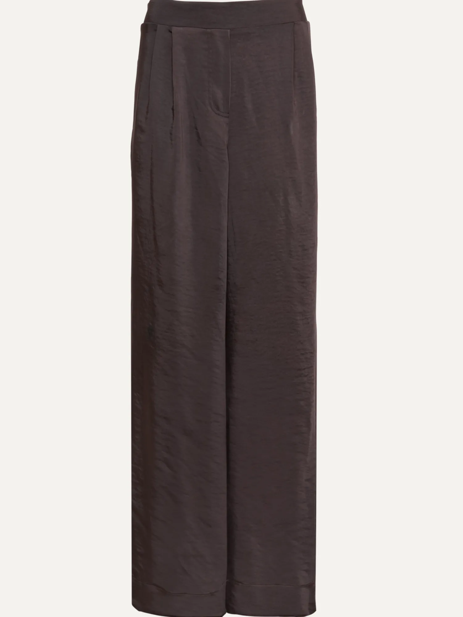 Sale Les Soeurs Satijn Rechte Broek Adele Dark Brown