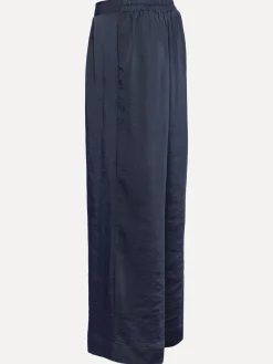 Clearance Les Soeurs Satijn Rechte Broek Adele Navy