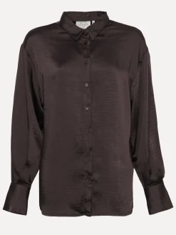 Online Les Soeurs Satijnen Blouse Abigael Dark Brown
