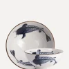 Store Gusta Schaaltje Koi Blauw/Wit
