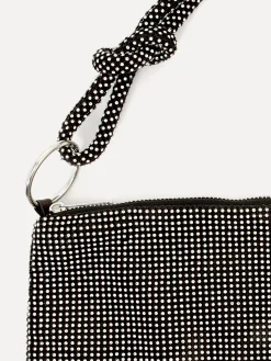 Hot Le Marais Schoudertas Yuna Black/Silver Strass