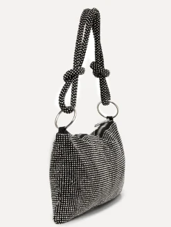 Hot Le Marais Schoudertas Yuna Black/Silver Strass