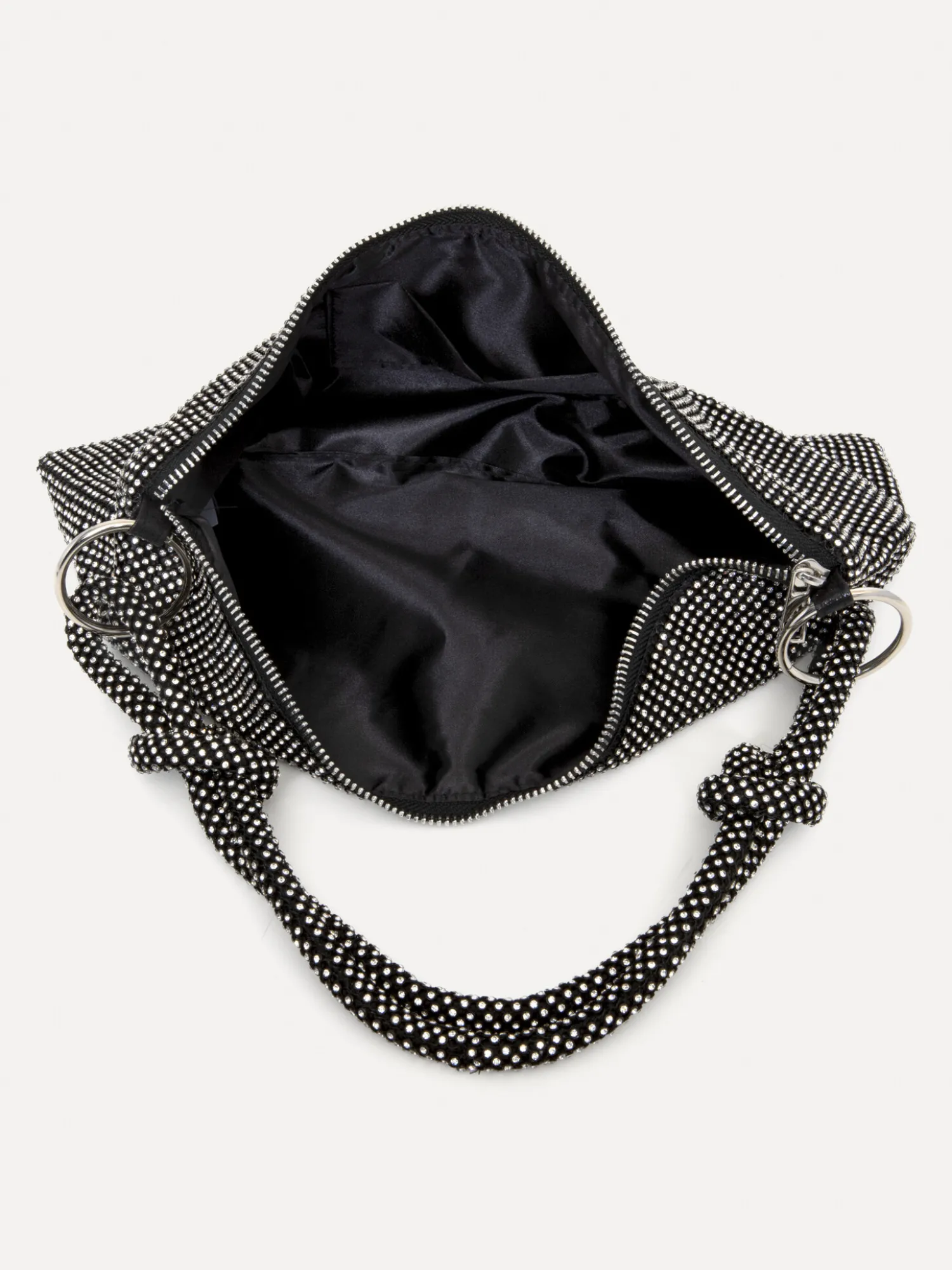 Hot Le Marais Schoudertas Yuna Black/Silver Strass
