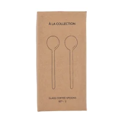 Cheap à La Collection Set Van Twee Glazen Lepeltjes Terra