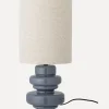 Clearance Bloomingville Tafellamp Fabiola Blue Glass