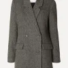 Outlet Selected Tailored Double Breasted Blazer Hera Dark Grey Melange