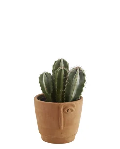 Hot Madam Stoltz Terracotta Bloempot Gezicht Brown