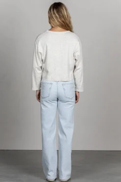 Outlet American Vintage T-Shirt Bozy Creme/Chin