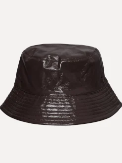 Online Les Soeurs Vegan Leren Bucket Hat Penny Dark Brown