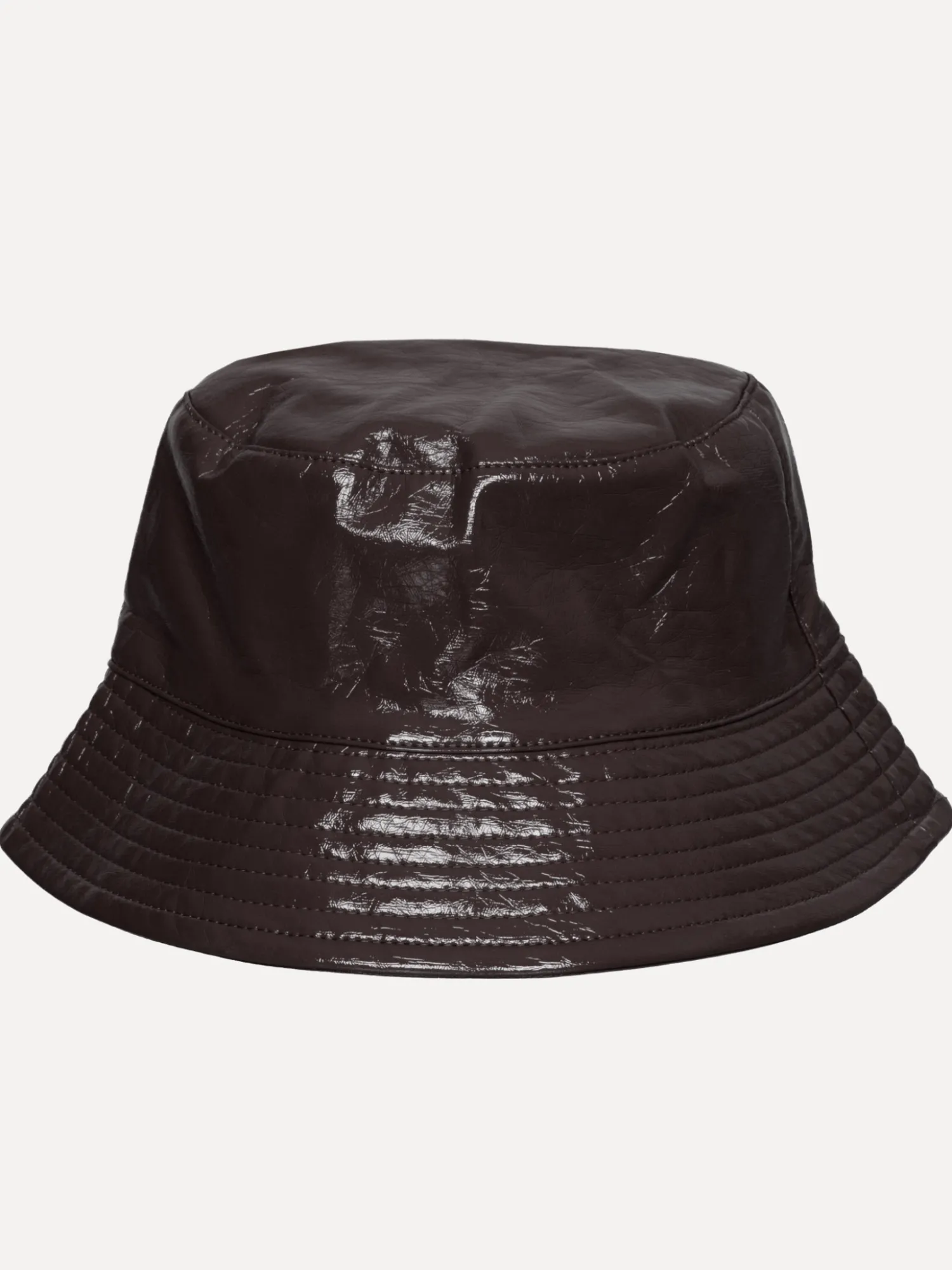 Online Les Soeurs Vegan Leren Bucket Hat Penny Dark Brown