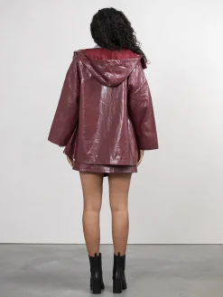 Fashion Les Soeurs Vegan Leren Jas Violet Bordeaux