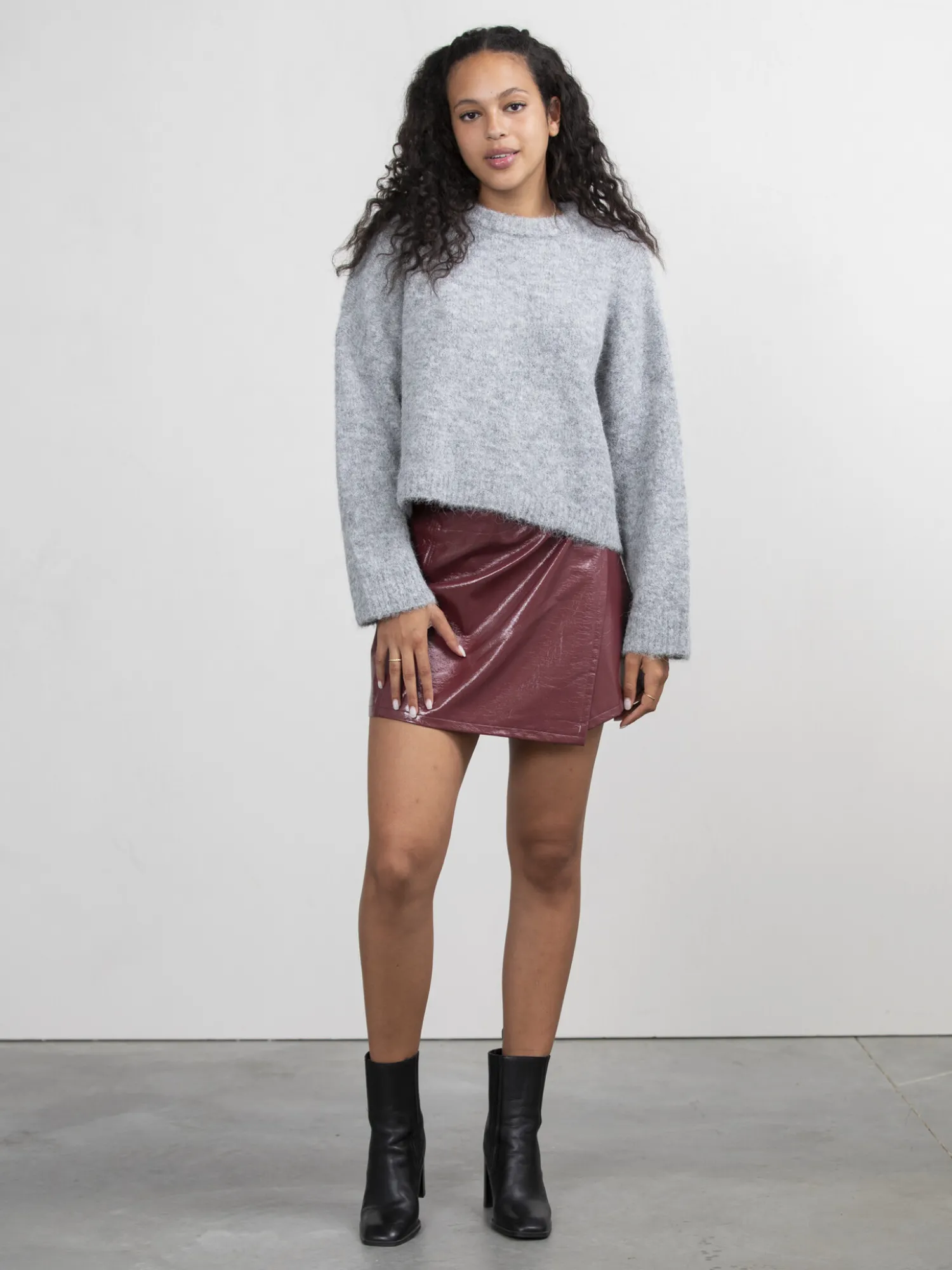 Flash Sale Les Soeurs Vegan Leren Mini Rok Avery Bordeaux
