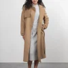 Clearance Edited Wollen Trenchcoat Julianne Tigers Eye