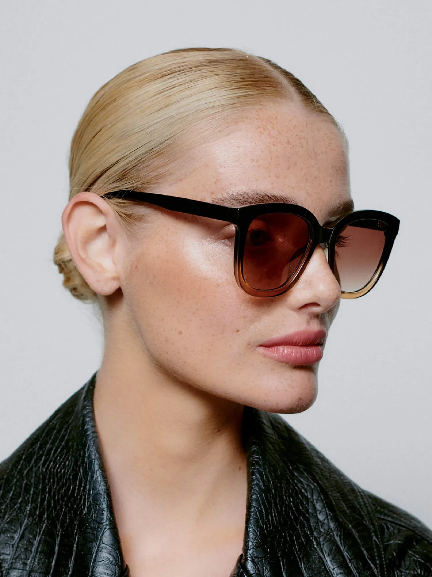 Discount A.Kjaerbede Zonnebril Billy Black/Brown Transparent
